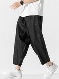 Men's Comfortable Linen Loose Solid Color Casual Pants