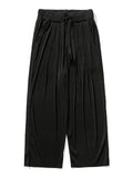 Male Flowy Pleated Solid Elasticated Waist Loose Pants