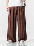 Summer Men's Simple Loose Drawstring Beach Pants