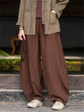 Women's Original Design Zen Style Oversized Ramie Linen Lantern Pants