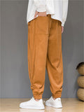 Men's Autumn Mini Square Corduroy Ankle Banded Pants