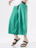 Candy Color Wide Leg Cropped Pants for Male