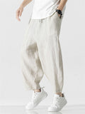 Men's Comfortable Linen Loose Solid Color Casual Pants