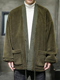 Stylish Windproof Warm Corduroy Fluffy Coat for Men