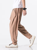 Men's Original Simple Linen Lace Up Casual Trousers