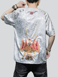 Men's Chinese Style Monkey King Embroidery Retro T-shirt