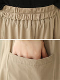 Summer Extra Loose Pleated Cropped Lantern Pants for Women