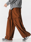 Men's Hip-Hop Exaggerated Pocket Corduroy Straight-Leg Pants