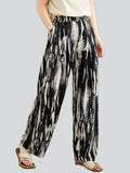 High-Rise Ink Tie-Dye Wide Leg Pants for Women