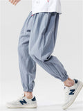 Harajuku Cotton Linen Oversized Sweatpants for Men