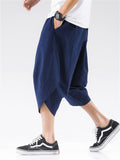 Men's Summer Casual Linen Cropped Pants