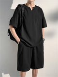 Men's Casual Plus Size Homewear Two-piece Outfits