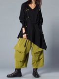 Women's Comfort Wide Leg Baggy Pants with Pockets