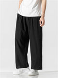 Chinese Style Men's Straight Leg Ice Silk Pants