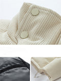 Men's Street Fashion Warm Cotton Padded Corduroy Coats