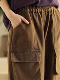 Women's Trendy Multi-Pocket Workwear Cotton Lantern Pants