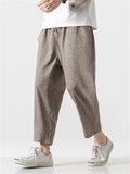 Oriental Style Men's Lightweight Linen Pants for Daily Wear