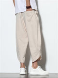 Oversized Hard-wearing Plain & Stripe Pants for Male