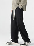 Men's 100% Cotton Simple Cozy Straight-Leg Long Pants