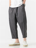 Oriental Style Men's Lightweight Linen Pants for Daily Wear