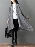 Female Cozy Elegant Irregular Mid-length Cape Coats