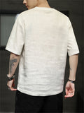 Men's Short Sleeve Crew Neck Simple Shirt