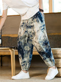 Men's Stylish Retro Graphic Print Ankle Banded Pants