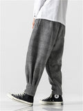 Men's Comfort Textured Thickened Faux Woolen Pants