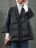 Women's Super Warm White Duck Down Coats for Winter