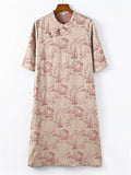 Women's Lush Tree Branch Jacquard A-line Qipao Dresses