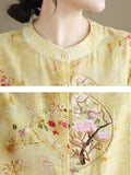 Women's Chinese Style Embroidery Summer Stand Collar Shirt