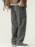 Men's Spring Casual Drawstring Multi-Pocket Cargo Pants