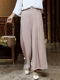 Women's Casual High Waist Side Lace Up Wide Leg Pants