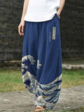 Stylish Relaxed Graffiti Printed Pants for Women