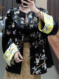 Women's Chinese Style Knot Button Floral Embroideried Jacket