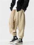 Men's Faux Woolen Warm Fluffy Pants for Cold Winter