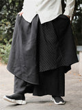 Chinese Style Samurai Costume Men's Irregular Skirt Pants