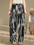 High-Rise Ink Tie-Dye Wide Leg Pants for Women