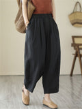 Plain Linen Extra Loose Pants for Women