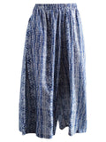 Women's Bohemian Style Cotton Linen Print Straight-Leg Pants