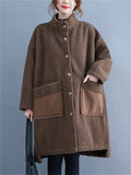 Women's Oversized Warm Fluffy Faux Cashmere Coat