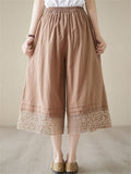 Women's Summer Lace Spliced Wide Leg Pants