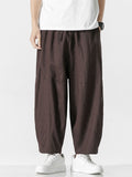 Men's Comfortable Linen Loose Solid Color Casual Pants