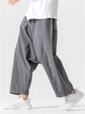 Men's Durable Solid Color Multi-pocket Harem Pants