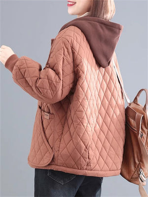 Women's Vintage Warm Quilted Cotton Coats for Winter