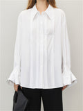 Women's French Chic Oversized Button Up Shirts