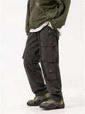 Male Trendy Skin-friendly Solid Color Cargo Pants