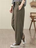 Women's Adjustable Drawstring Elastic Waist Durable Pants