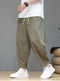 Comfort Breathable Ice Silk Ankle Tied Casual Pants for Men