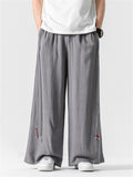 Male Chic Side Strap Design Chinese Style Pants